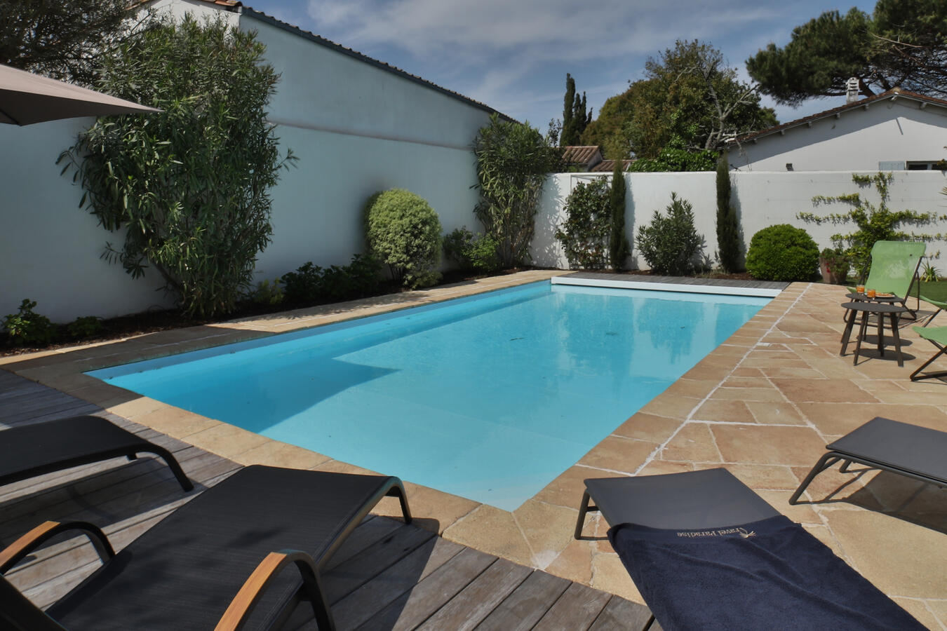 pool with coping stones piscine avec margelle