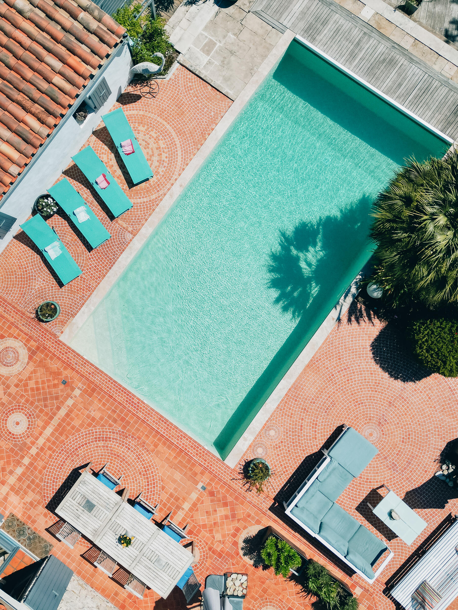 pool pool with coping stones